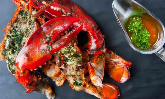 Maine Lobster Grilled garlic herbs butter 